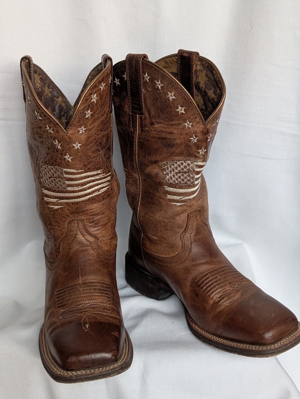 Ariat Circuit Patriot Western Boots Women’s 7.5B Weathered Tan Brown 10038388